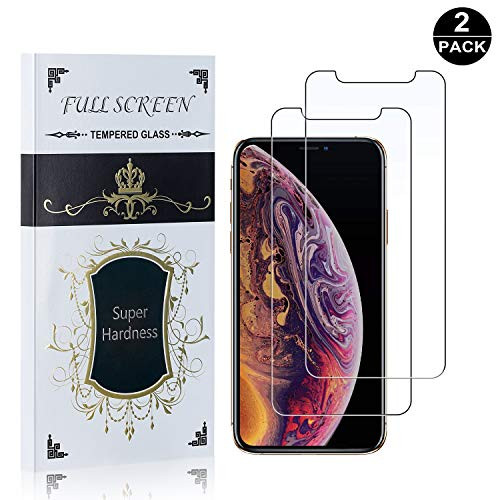 iPhone X/iPhone Xs Screen Protector Tempered Glass, Bear Village Anti-Scratch Bubble Free HD Screen Protector Film for iPhone X/iPhone Xs - 2 Pack