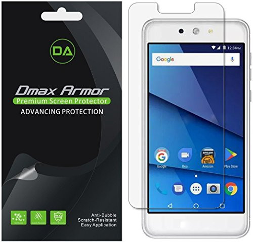 [6-Pack] Dmax Armor for BLU Grand M2 Screen Protector, Anti-Bubble High Definition Clear Shield - Lifetime Replacements Warranty- Retail Packaging