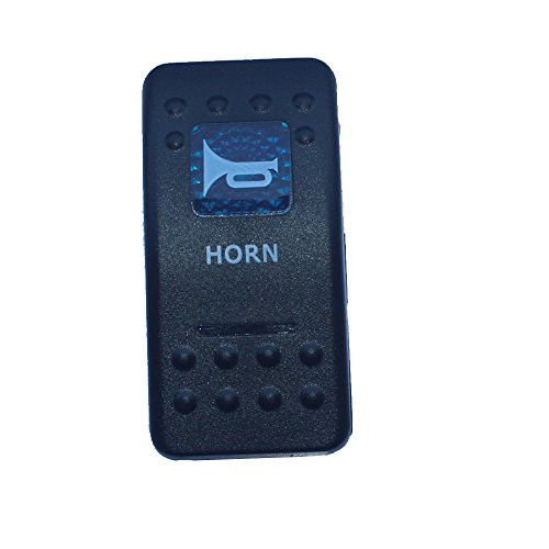 E Support Car Truck Bar 12v 20a Blue LED Speaker Horn Light Push Button Toggle Switch 5pin Momentary