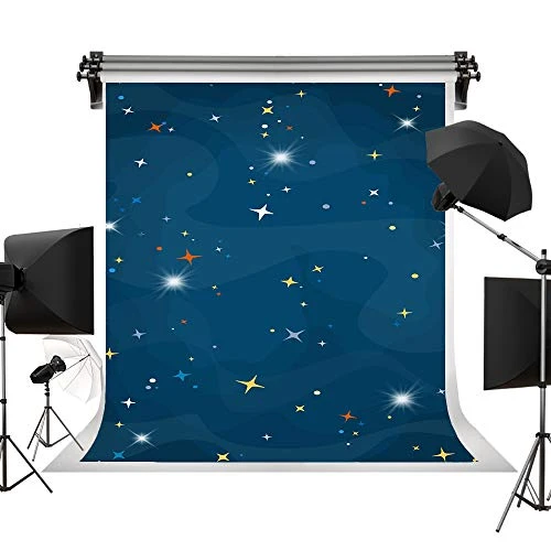 Kate 5x7ft/1.5m(W) x2.2m(H) Evening Blue Sky Photography Backdrops Stars Night Sky Background Stars Backgrounds Birthday Photo Studio Props