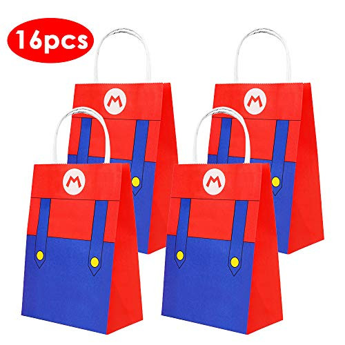 Party Bags for Super Mario Gift Bags Favor Bags Super Mario Treat Goody Candy Bags for Super Mario Themed Kids Adults Birthday Party Supplies Decorations,Pack of 16 Party Bags for Super Mario Gift Bags Favor Bags Super Mario Treat Goody Candy Bags for Super Mario Themed Kids Adults Birthday Party Supplies Decorations,Pack of 16