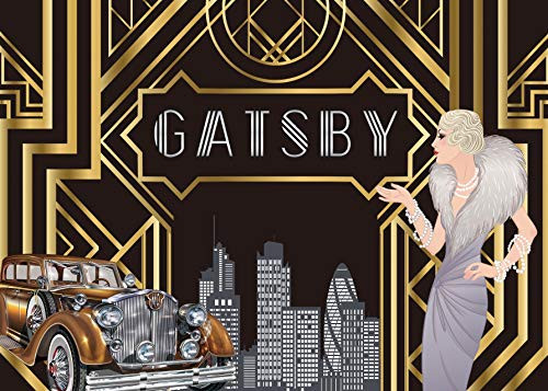 DANIU 7x5ft The Great Gatsby Theme Backdrop Roaring 1920s Birthday Wedding Adult Party Decoration Photo Studio Booth Props