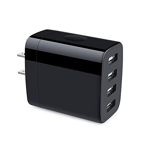 Multiple USB Wall Charger, Hootek 4-Multi Port USB Travel Charger 4.8A Charging Station Charging Block Compatible iPhone 11 Pro Max XS XR X 8 7 Plus, iPad, Galaxy S10 S9 S8 S7 Note 10+ 9 8, LG, Nexus