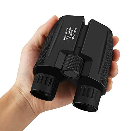 Binoculars for Adults and Kids, 10x25 Compact Lightweight Binoculars for Bird Watching Travel Theater and Concerts Hunting and Outdoor Sport Games with Low Night Vision