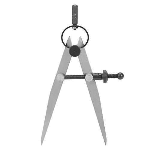 4 inch Adjustable Leather Compasses Lockable Steel Divider Wing Creaser DIY Leathercraft Rotating Line Dividers Tool