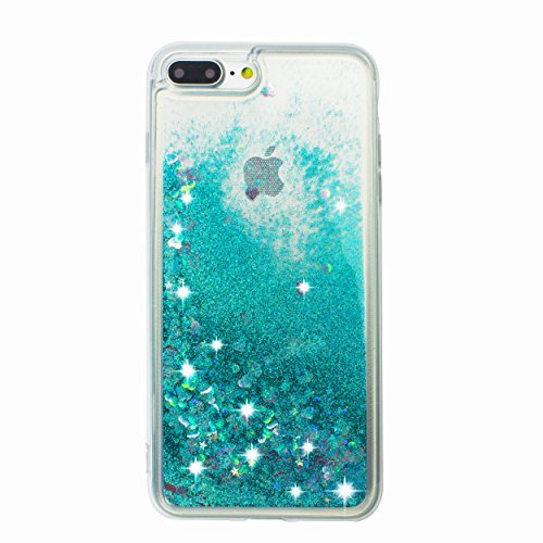 iPhone 7 Plus case, iPhone 8 Plus case quicksand glitter bling TPU case, flowing liquid sparkle case for iPhone 7/8 5.5" (Turquoise) iPhone 7 Plus case, iPhone 8 Plus case quicksand glitter bling TPU case, flowing liquid sparkle case for iPhone 7/8 5.5" (Turquoise)