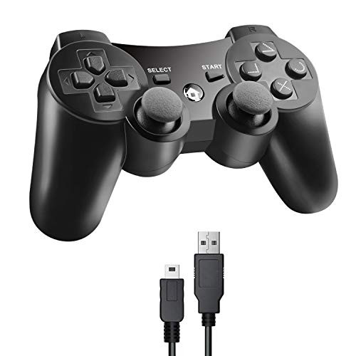 Etpark PS3 Wireless Controller, Bluetooth Gamepad for Playstation 3 with Dualshock3 Sixaxis,USB Charger Cable Cord