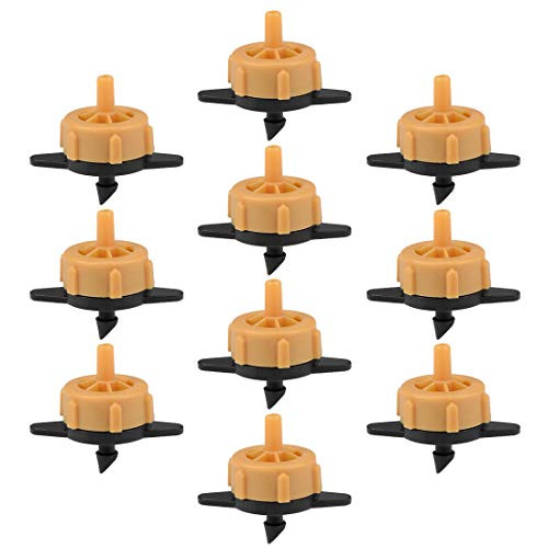 uxcell Pressure Compensating Dripper 0.5 GPH 2L/H Emitter for Garden Lawn Drip Irrigation with Barbed Hose Connector, Plastic Black Orange 50pcs uxcell Pressure Compensating Dripper 0.5 GPH 2L/H Emitter for Garden Lawn Drip Irrigation with Barbed Hose Connector, Plastic Black Orange 50pcs