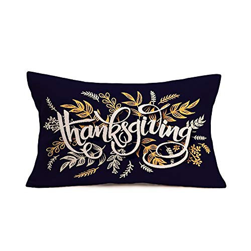 Smilyard Thanksgiving Fall Throw Pillow Covers Cotton Linen Autumn Harvest Plant with Black Background Decorative Pillow Case Lumbar Rectangle Cushion Cover for Bed 12x20 Inch (FGB 38) Smilyard Thanksgiving Fall Throw Pillow Covers Cotton Linen Autumn Harvest Plant with Black Background Decorative Pillow Case Lumbar Rectangle Cushion Cover for Bed 12x20 Inch (FGB 38)