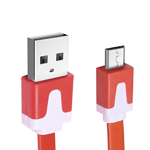 Micro USB charging cable, Android phone Fast charger cord with Extra Long length for Samsung Galaxy S7 Edge/S7/S6 Edge/S6, Note 5/4/2, HTC, LG G4, BlackBerry, Motorola, Sony (Red)