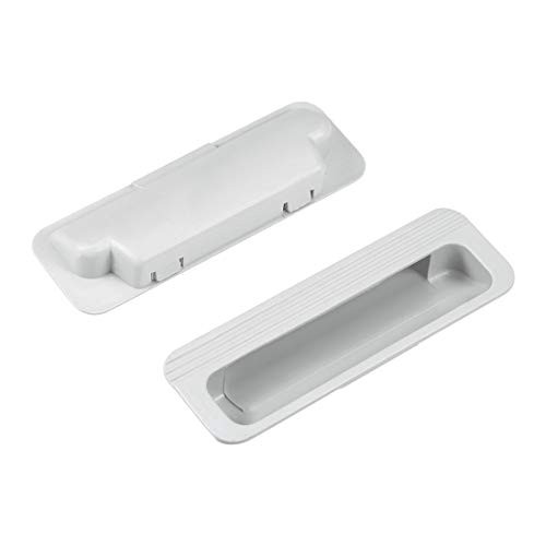 uxcell Flush Pull Finger Insert Recessed Cabinet Door Handles 110mm x 37mm x 16mm 2Pcs