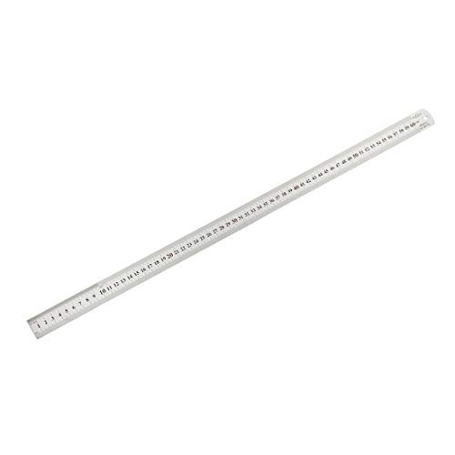 uxcell Straight Ruler 60cm 24 Inch Metric Stainless Steel Measuring Ruler Tools 0.9mm Thickness