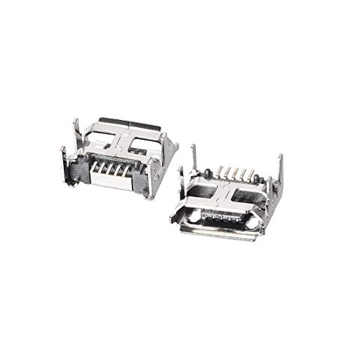 uxcell 20 PCS Micro USB Female Socket Connector Jack Port, 5-Pin DIP 180 Degree, Replacement Adapter