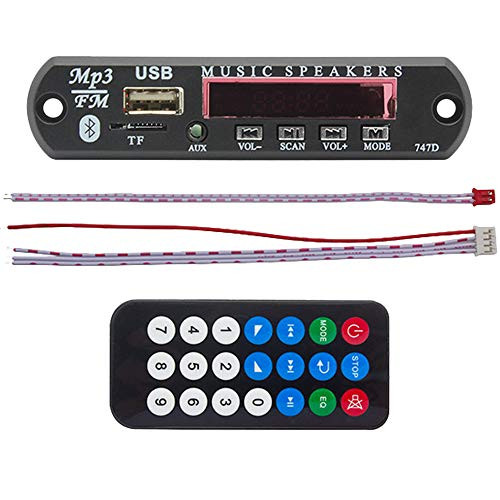 12V Car Bluetooth MP3 AUX FM Decoder Board Audio Decoding Module TF SD Card USB Radio with Remote Control?Without Button Cell?
