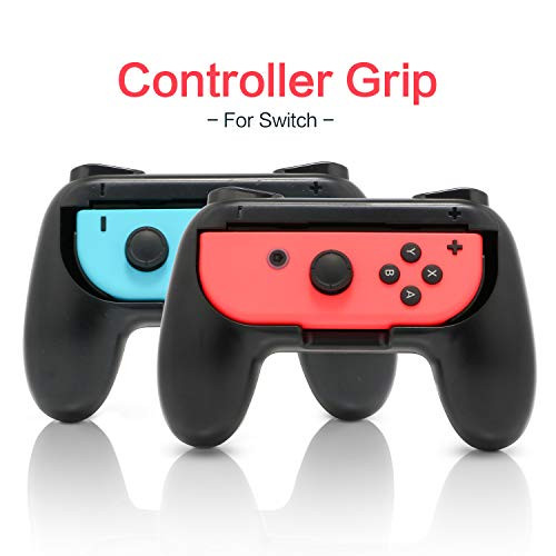 2019 Joy Con Controller for Nintendo Switch, Nintendo Switch Accessories Joy Con Grip - Black (2 Pack)