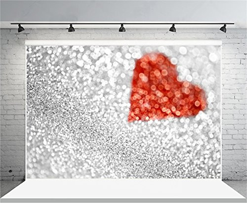 AOFOTO 7x5ft Glitter Sequin Spots Photography Background Valentines Day Bokeh Abstract Sparkle Paillette Sweet Love Heart Backdrop Newborn Baby Mom Portrait Mothers Day Decoration Photo Studio Props