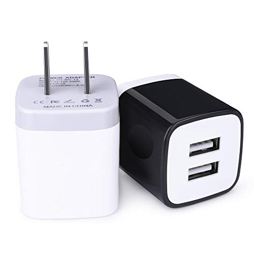 USB Charger Plug, GiGreen 2 Pack Dual Port wall adapter 5V 2.1A Home Travel Portable Fast Charging Cube Block Compatible iPhone XS X 8 7P 6, Samsung S9 S8 Note 8, LG, Nexus, One plus, HTC, Moto, Nokia