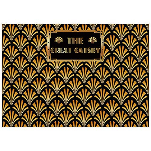 Allenjoy The Great Gatsby 1920s Retro Roaring Backdrop Golden 20's 20s Step and Repeat Gold Art Birthday Wedding Party Decor Banner Baby Shower Newborn Photography Background 7x5ft Photo Booth Props