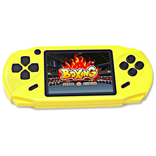Beijue 16 Bit Handheld Games for Kids Adults 3.0'' Large Screen Preloaded 100 HD Classic Retro Video Games no Need WiFi USB Rechargeable Seniors Electronic Game Player Birthday Xmas Present (Yellow)