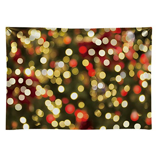 Funnytree 8x6ft Durable Fabric Glitter Bokeh Halos Photography Backdrop No Wrinkles Sparkle Neon Spots Background for Baby Bridal Shower Birthday Party Wedding Portrait Decor Photo Booth Banner