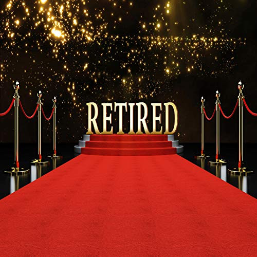 LYWYGG 10x10FT Retirement Photo Background Professional Photography Background Red Carpet Photo Backdrop Photo Booth Backdrop CP-210-1010 LYWYGG 10x10FT Retirement Photo Background Professional Photography Background Red Carpet Photo Backdrop Photo Booth Backdrop CP-210-1010
