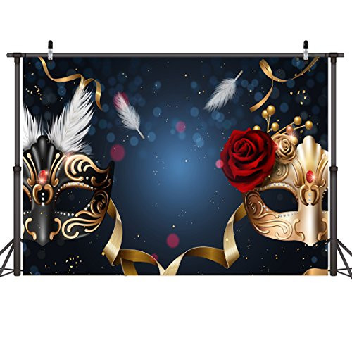 LYWYGG Birthday Party Photography Backdrop 8x6FT Masquerade Mysterious Backdrops Photo Background Studio Prop for Wedding, Party, Newborn, Children, and Product Photography CP-5-0806 LYWYGG Birthday Party Photography Backdrop 8x6FT Masquerade Mysterious Backdrops Photo Background Studio Prop for Wedding, Party, Newborn, Children, and Product Photography CP-5-0806