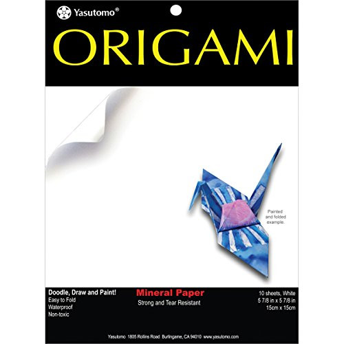 Yasutomo Fold 'Ems Origami Paper (10 Pack), 5.875", Mineral White