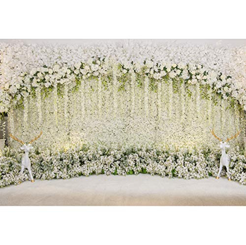 Renaiss 8x5ft Wedding Photography Backdrop Bride Shower Engagement Party Background Elegant Pure White Rose Floral Wall Wedding Ceremony Banner Dessert Table Photo Studio Props Vinyl Wallpaper Renaiss 8x5ft Wedding Photography Backdrop Bride Shower Engagement Party Background Elegant Pure White Rose Floral Wall Wedding Ceremony Banner Dessert Table Photo Studio Props Vinyl Wallpaper