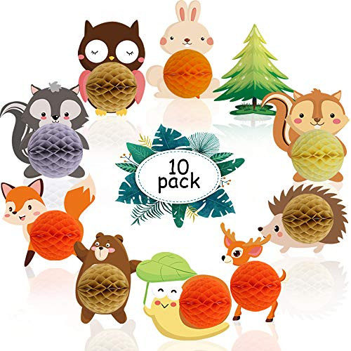 Woodland Animals Honeycomb Ball Centerpieces Decor for Woodland Baby Shower Kids Woodland Creatures Theme Birthday Party Supplies Woodland Animals Honeycomb Ball Centerpieces Decor for Woodland Baby Shower Kids Woodland Creatures Theme Birthday Party Supplies