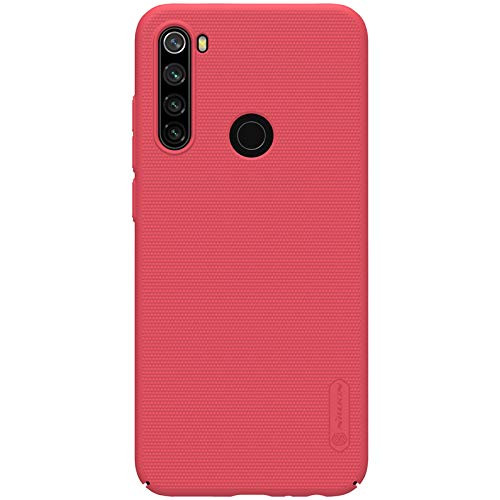 for Xiaomi Redmi Note 8T Case,Nillkin Frosted Shield Anti Fingerprints Hard Cases Back Cover for Xiaomi Redmi Note 8t (Red)