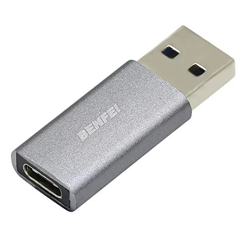 USB C Female to USB 3.0 Male Adapter, Benfei Type C to USB 3.0 A Adapter, Compatible with Laptops, Power Banks, Chargers, and More Devices with Standard USB A Ports
