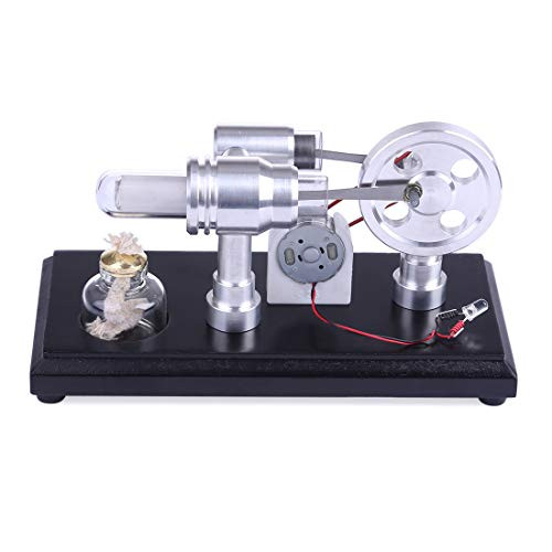 Yamix Double-Cylinder DIY Stirling Engine Motor Model External Combustion Engine Educational Toy Electricity Generator Yamix Double-Cylinder DIY Stirling Engine Motor Model External Combustion Engine Educational Toy Electricity Generator