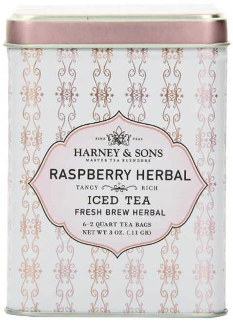 Harney & Sons Herbal Iced Tea, Raspberry, 6 Tea Bags Harney & Sons Herbal Iced Tea, Raspberry, 6 Tea Bags
