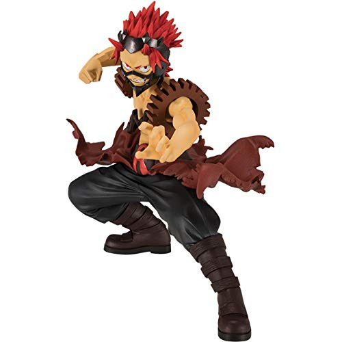 Banpresto Eijiro Kirishima: 13cm My Hero Academia The Amazing Heroes Statue Figurine Vol.4 & 1 A.C.G. Trading Card Bundle (39346)