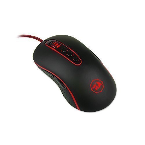 Redragon M702 Gaming Mouse, Wired, LED Backlit, Phoenix, 4000 DPI, Weight Tuning Set with 9 Programmable Buttons & 5 User Profiles for Windows PC Gamers (Black)