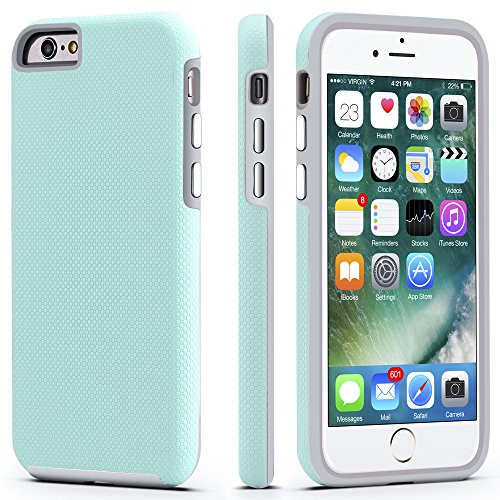 CellEver iPhone 6 / 6s Case, Dual Guard Protective Shock-Absorbing Scratch-Resistant Rugged Drop Protection Cover for Apple iPhone 6 / 6S (Mint)