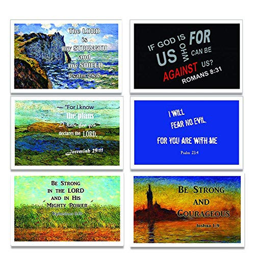 Christian Inspirational Postcards - Be Strong Bible Verse NIV Theme (30-Pack) - Perfect Giveaway for Ministries and Sunday Schools