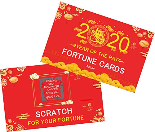 Chinese New Year 2020 Year of the Rat Party Scratch Off Fortune Cards - 24 Count