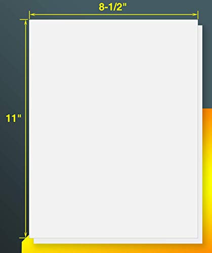 iLable 8.5" x 11" Full Sheet Sticker Paper for Laser & Inkjet Printers[50 Sheets,50 Labels]