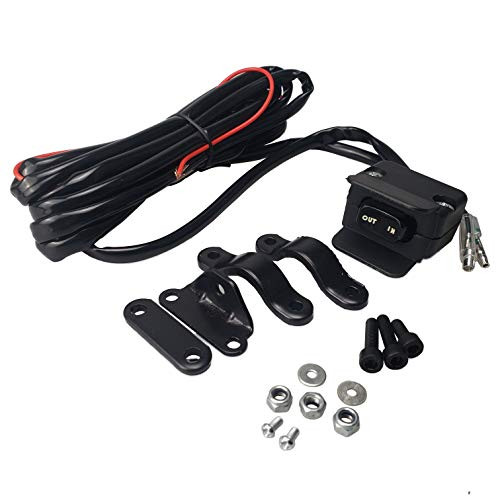 MaySpare 12V Winch Rocker Thumb Switch with Mounting Bracket for ATV UTV Handlebar Control Line Kit