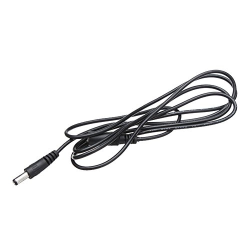 inShareplus 12ft DC Extension Cable 2.1x5.5 UL2464 20AWG 12V 24V with 2.1mm X 5.5mm Barrel Power Plug Connector for CCTV Security Camera LED Strip (Black)