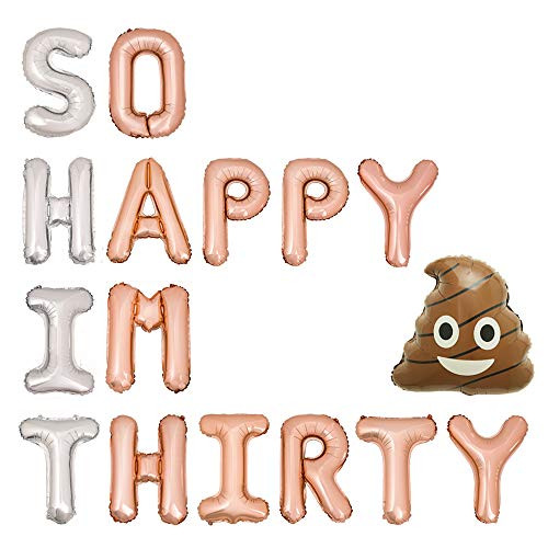 30th Birthday Decorations for her-So Happy IM Thirty Balloons, Dirty 30 Birthday Party Supplies, 30th Birthday Balloon Banner 30th Birthday Decorations for her-So Happy IM Thirty Balloons, Dirty 30 Birthday Party Supplies, 30th Birthday Balloon Banner