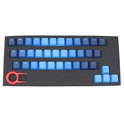 Gradient Color Keycap 37 PBT Double Shot Injection Backlit Keycaps for Cherry/ikbc/NOPPOO/Ducky Mechanical Gaming Keyboards?Deep Sea Gradient Color