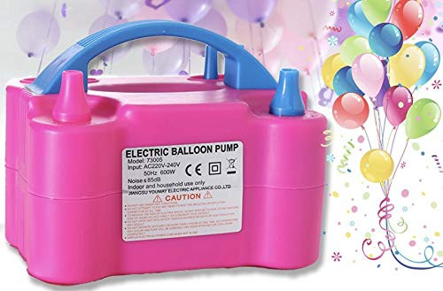 OMG Balloon Pump - Portable Electric Inflator - Dual Nozzle Blower Rose Red 110V 600W Electric Balloon Blower Pump/Electric Balloon Inflator For Party & Decoration
