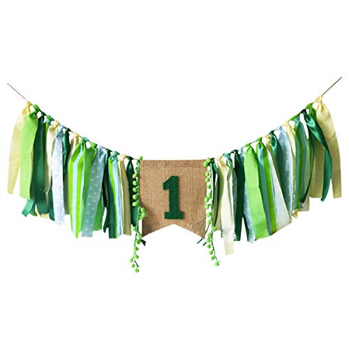 CIEOVO Jungle Theme Baby First Birthday Party Highchair Banner for Photo Booth Props Boy Girl High Chair Bunting Garland Decoration CIEOVO Jungle Theme Baby First Birthday Party Highchair Banner for Photo Booth Props Boy Girl High Chair Bunting Garland Decoration