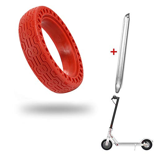 Hapo Solid Tires Front/Rear Wheel Explosion-Proof Replacement Tyre for Xiaomi Mijia M365 Electric Scooter Gotrax GXL V2 Scooter 8.5 inches (Red)