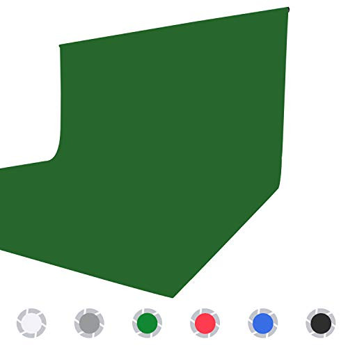 Issuntex 6X9 ft Green Background Muslin Backdrop,Photo Studio,Collapsible High Density Screen for Video Photography and Television Issuntex 6X9 ft Green Background Muslin Backdrop,Photo Studio,Collapsible High Density Screen for Video Photography and Television