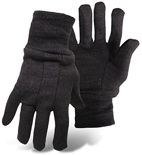Boss Gloves 4020-6 Jersey Glove, Regular Weight, Large, Brown (Pack of 6)