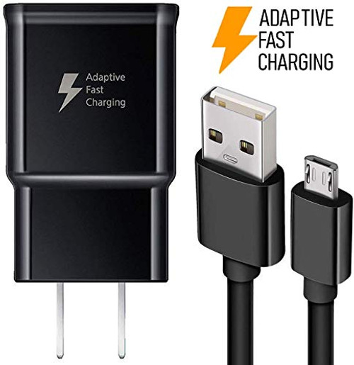 OEM URBANX Fast Charger TA20UXU with 3 Meter Micro USB Cable for Samsung Galaxy S7 / S7 Edge / S6 / S6 Edge/Note 5 / Note 4 / J2 Prime / J7 Prime / A5 / Moto E4 / LG K4 / G3 / G4 - Black
