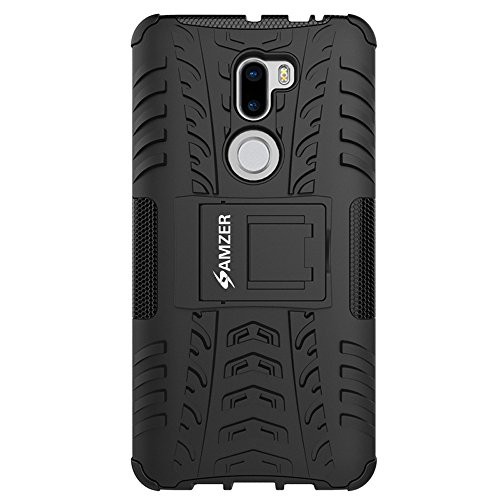 AMZER Impact Resistant Slim Hybrid Protective Warrior Case Skin for Xiaomi Mi 5s Plus - Black